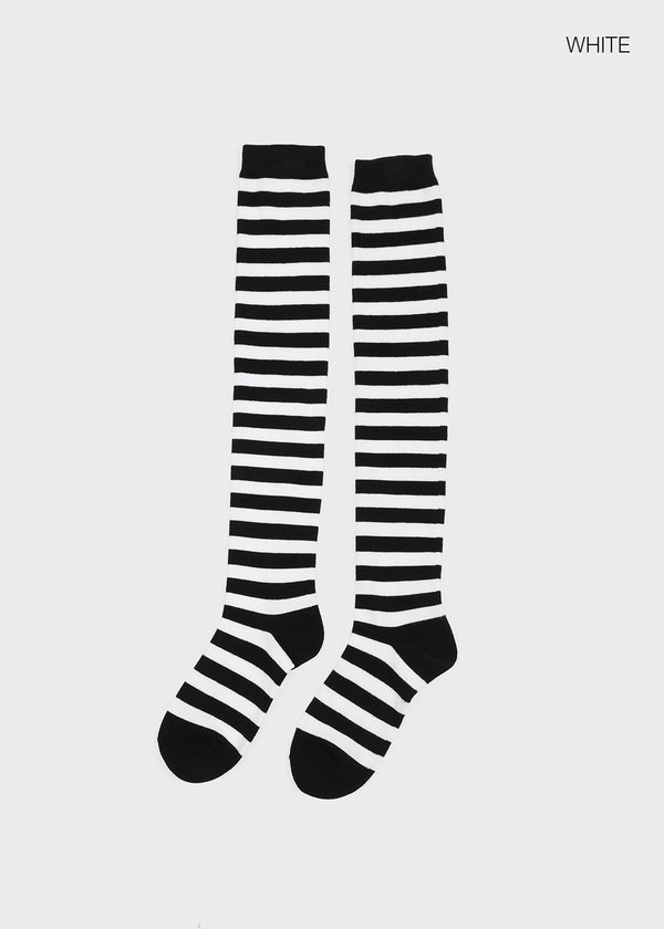 Combill Striped Over-the-knee Socks