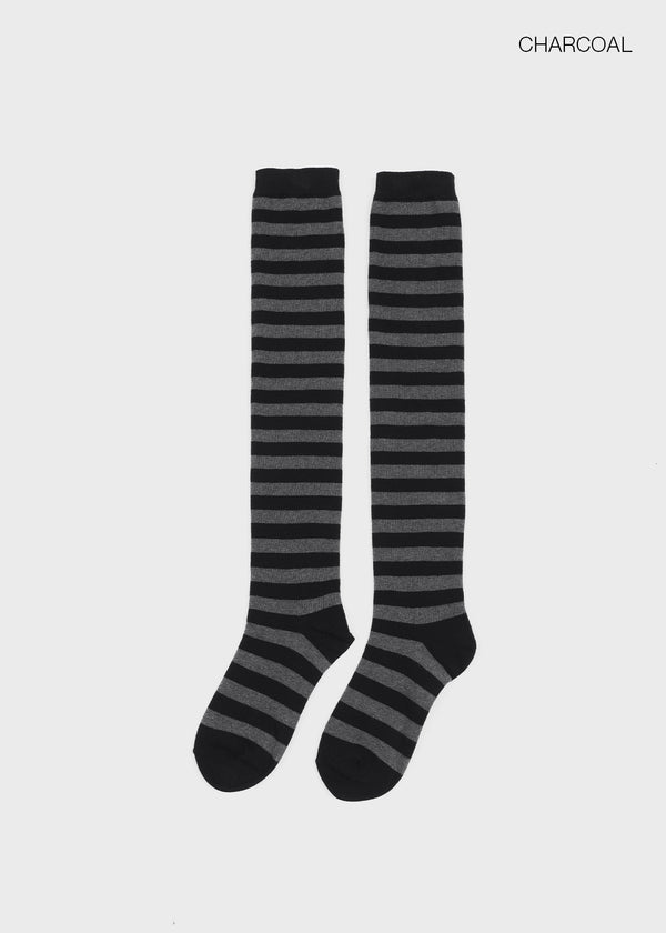 Combill Striped Over-the-knee Socks