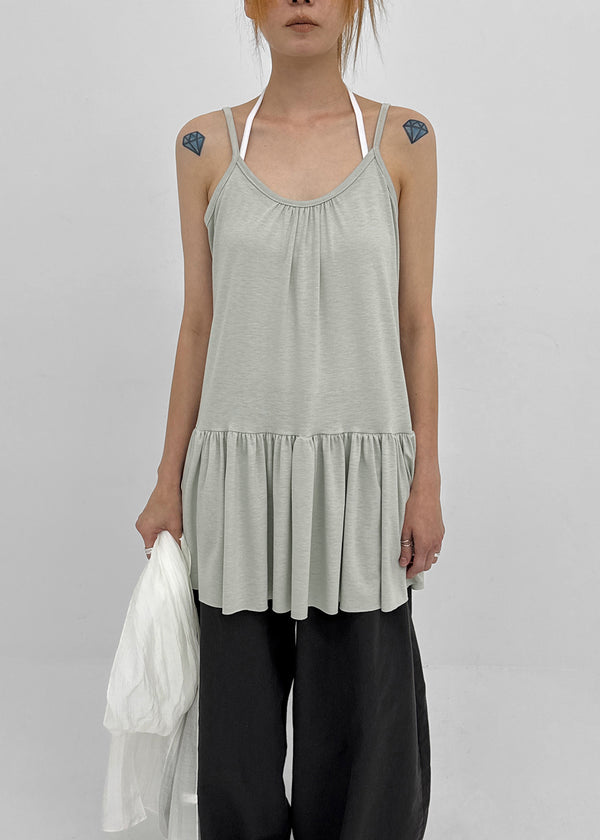 Kosha Shirred Layered Mini Dress
