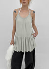 Kosha Shirred Layered Mini Dress