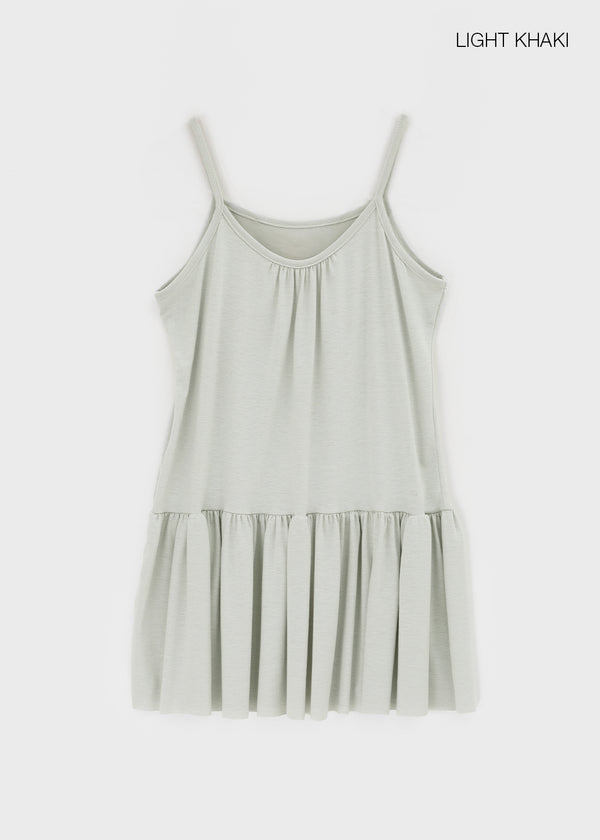 Kosha Shirred Layered Mini Dress