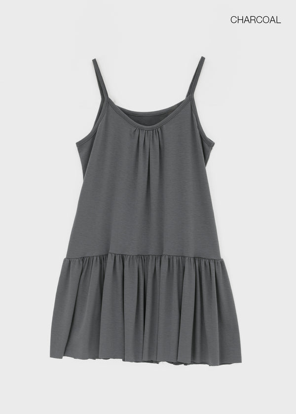 Kosha Shirred Layered Mini Dress