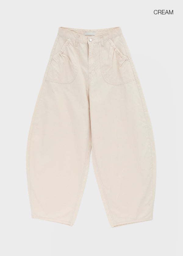 Tumple Shirred Wide Balloon Pants