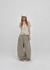 Tumple Shirred Wide Balloon Pants