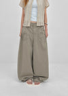 Tumple Shirred Wide Balloon Pants