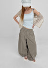 Tumple Shirred Wide Balloon Pants