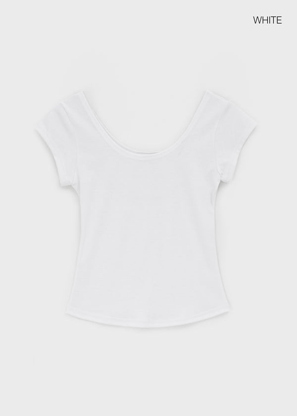 Jay's Summer Deep U-Neck Short Sleeve Tee