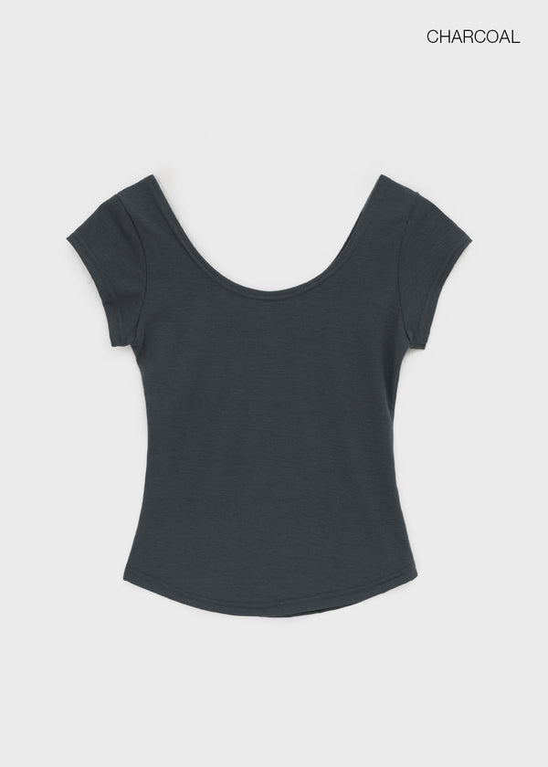 Jay's Summer Deep U-Neck Short Sleeve Tee