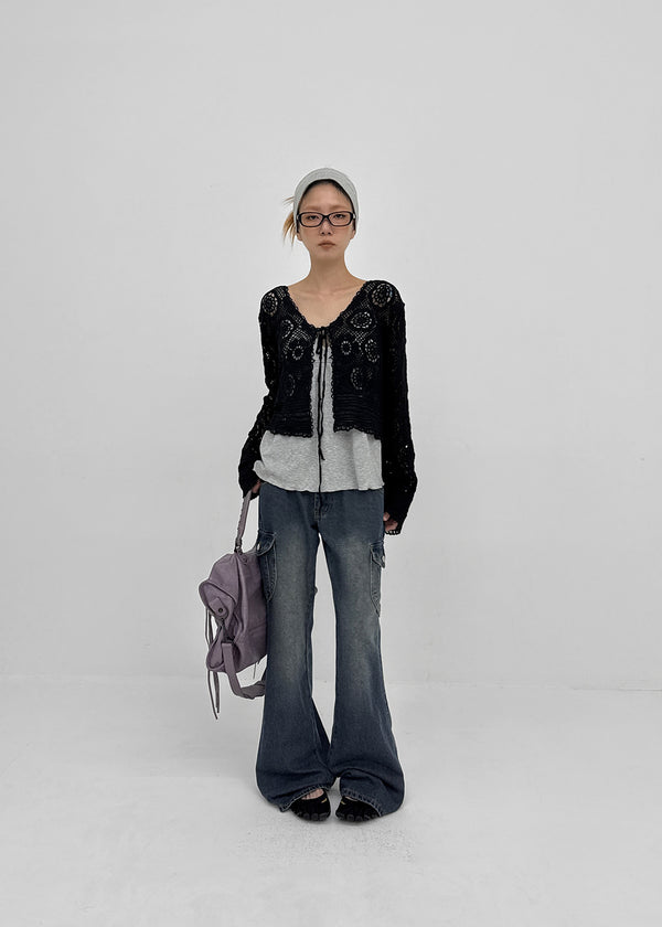 Kink Crochet Knit Cardigan