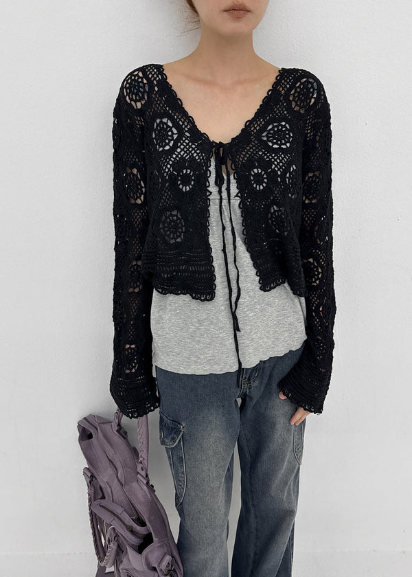 Kink Crochet Knit Cardigan