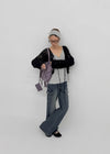 Edge Cargo Wide Bootcut Denim Pants