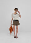 Mirage Henley Neck Summer Short Sleeve Knit