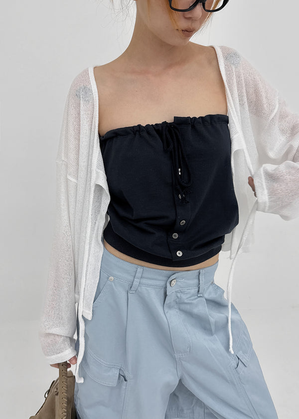 Paradox Button Tube Top