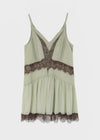 Caliber Satin Lace Mini Dress