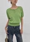 Mirage Henley Neck Summer Short Sleeve Knit