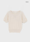 Mirage Henley Neck Summer Short Sleeve Knit