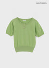 Mirage Henley Neck Summer Short Sleeve Knit