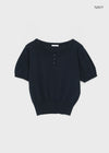 Mirage Henley Neck Summer Short Sleeve Knit