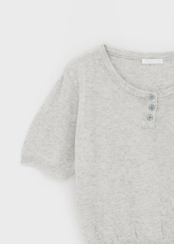 Mirage Henley Neck Summer Short Sleeve Knit