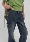 Edge Cargo Wide Bootcut Denim Pants