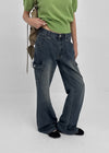 Edge Cargo Wide Bootcut Denim Pants