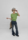 Edge Cargo Wide Bootcut Denim Pants