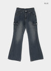 Edge Cargo Wide Bootcut Denim Pants