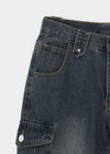 Edge Cargo Wide Bootcut Denim Pants