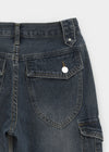 Edge Cargo Wide Bootcut Denim Pants