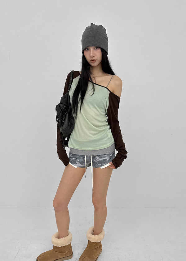 Whikit Camo Folding Elastic Shorts