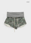 Whikit Camo Folding Elastic Shorts