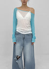 Tomerton Nagrang Off-Shoulder Long Sleeve T-Shirt