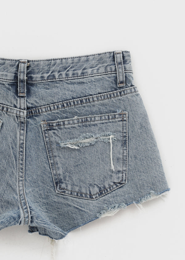Clue distressed denim shorts