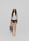 Kiya low-waisted denim shorts