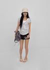 Kiya low-waisted denim shorts