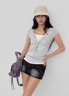 Kiya low-waisted denim shorts