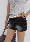 Kiya low-waisted denim shorts