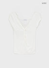 Puret V-neck Twisted Short Sleeve Tee