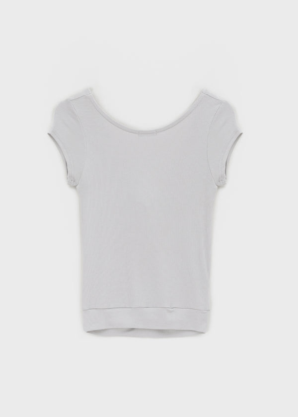 Puret V-neck Twisted Short Sleeve Tee