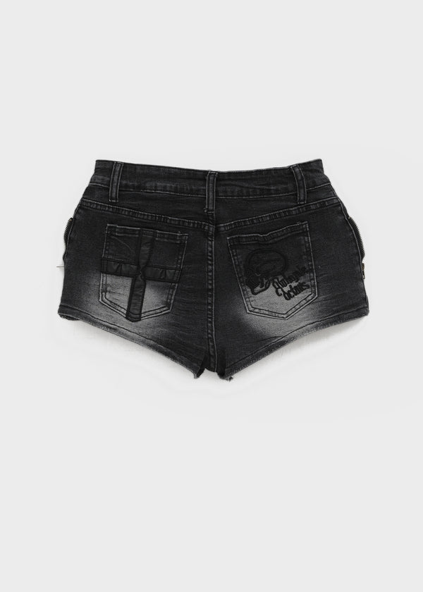 Kiya low-waisted denim shorts