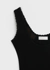 Locoring Deep U-Neck Tiered Mini Dress