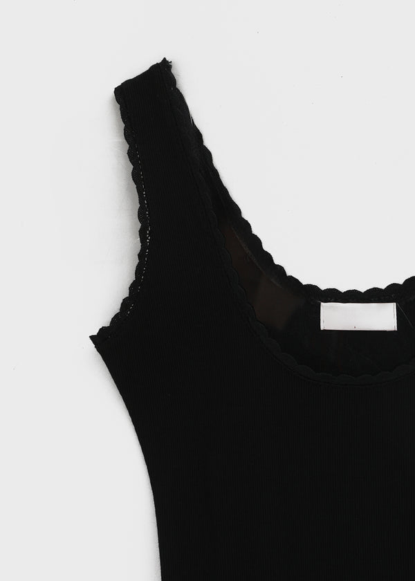 Locoring Deep U-Neck Tiered Mini Dress