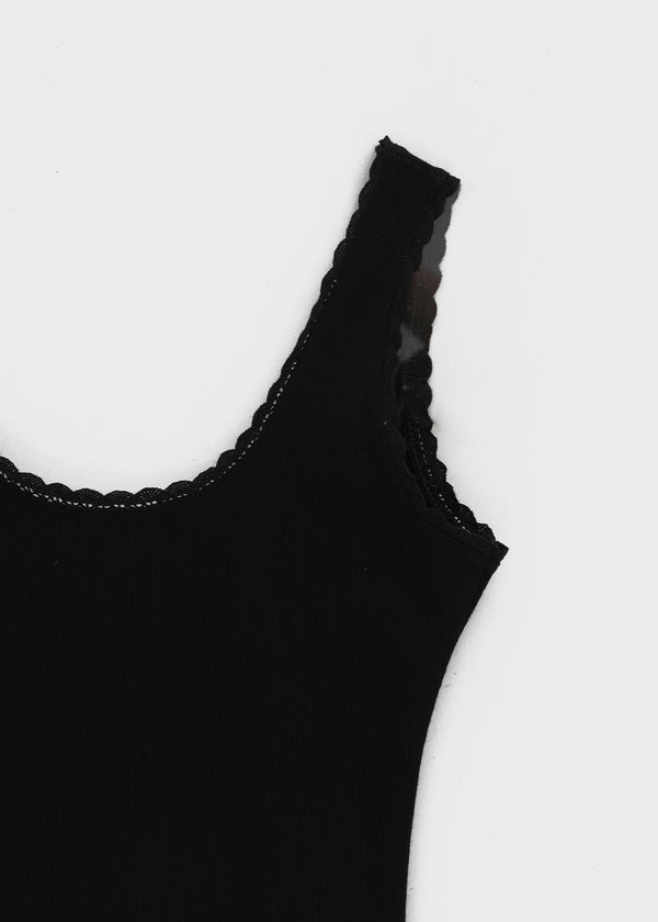 Locoring Deep U-Neck Tiered Mini Dress