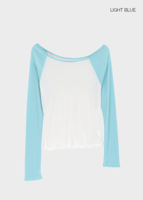 Tomerton Nagrang Off-Shoulder Long Sleeve T-Shirt