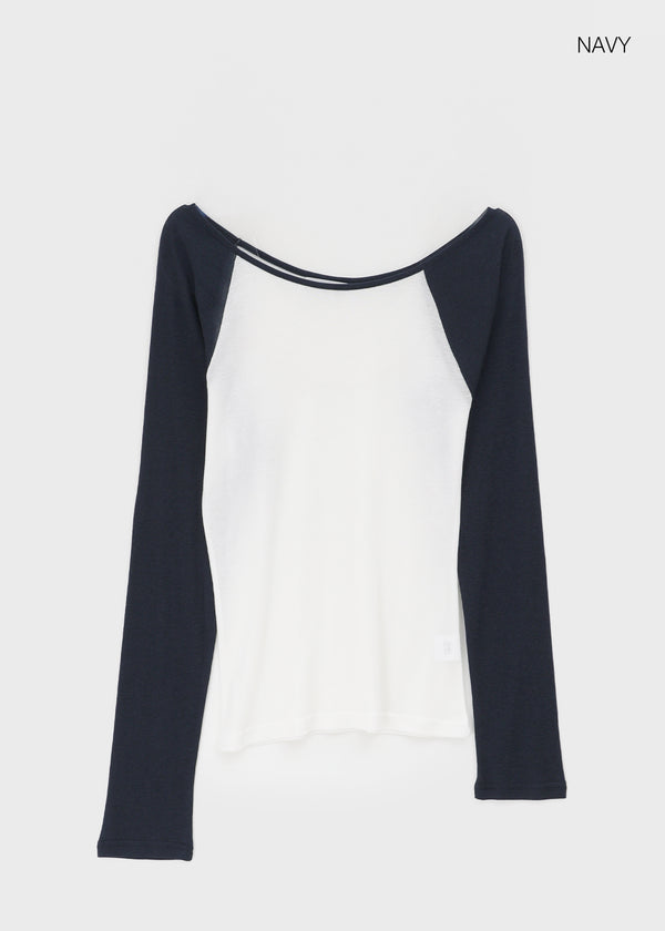 Tomerton Nagrang Off-Shoulder Long Sleeve T-Shirt