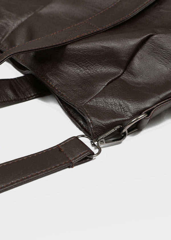 Rutiner Leather Big Shoulder Bag