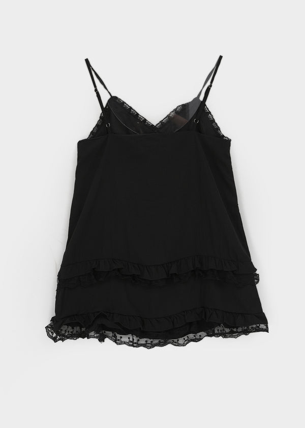 Pearl Lace Tiered Mini Dress