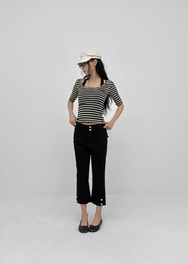 Kibelo Button Capri Pants