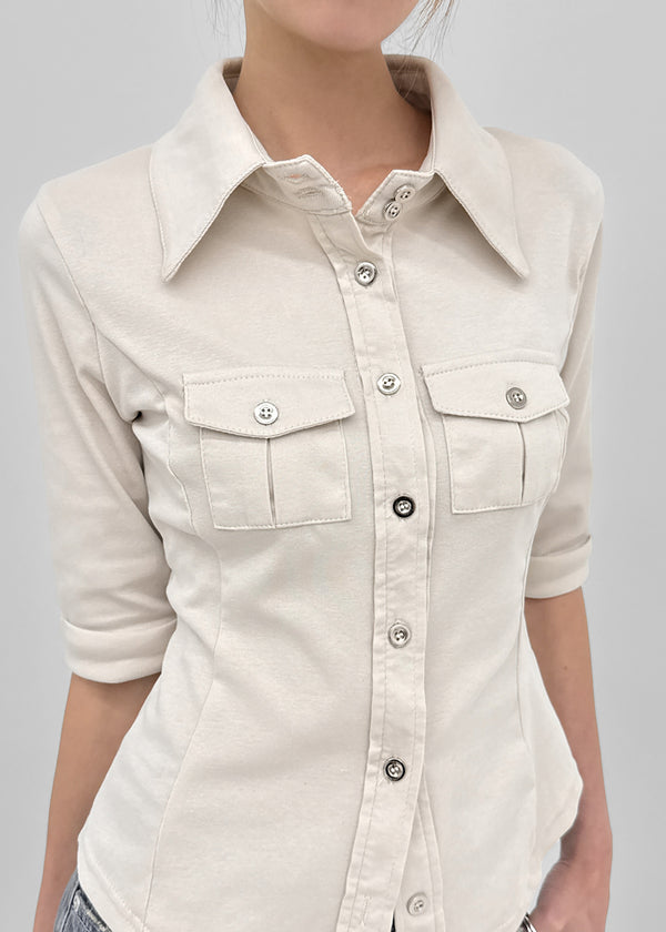 Ridoff pocket 5/8 sleeve shirt