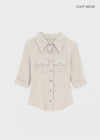 Ridoff pocket 5/8 sleeve shirt